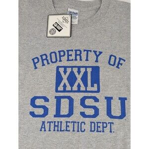 XL Vintage SDSU South Dakota State Jackrabbits Shirt Gray Short Sleeve